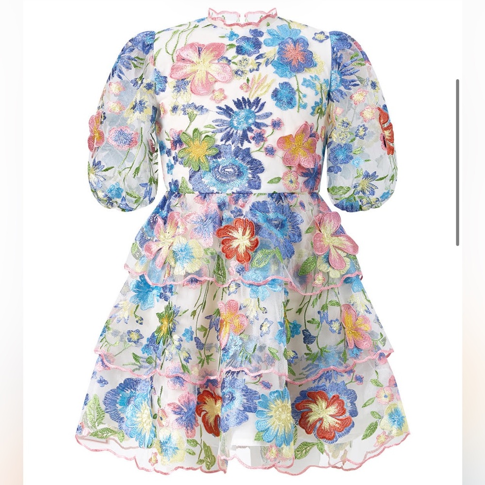 Marlo - Kid's Laura Embroidered Mini Dress